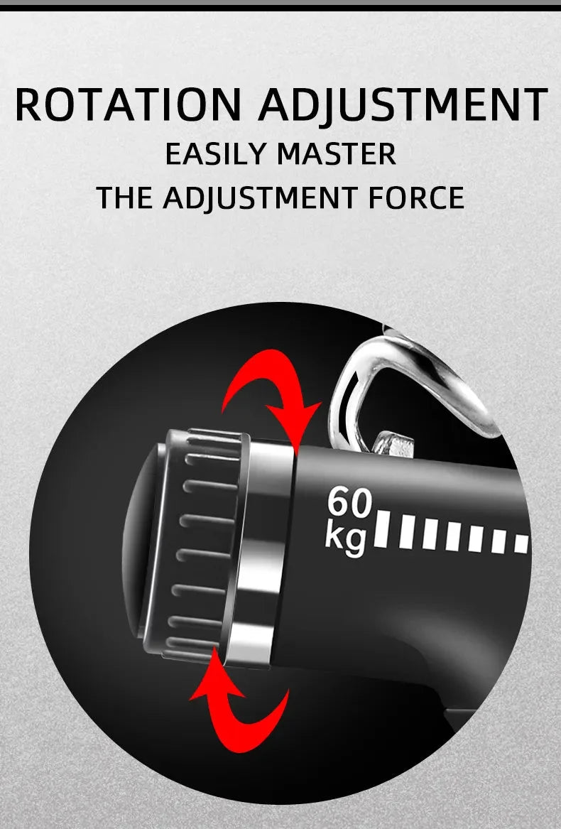 Adjustable Hand Grip Strengthener with Digital Counter – 10–60kg Hand Gripper for Forearm, Wrist & Finger Exercise