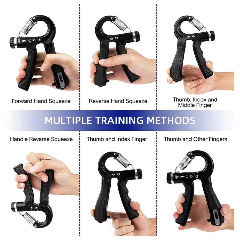 Adjustable Hand Grip Strengthener with Digital Counter – 10–60kg Hand Gripper for Forearm, Wrist & Finger Exercise