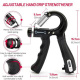 Adjustable Hand Grip Strengthener with Digital Counter – 10–60kg Hand Gripper for Forearm, Wrist & Finger Exercise
