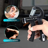 Adjustable Hand Grip Strengthener with Digital Counter – 10–60kg Hand Gripper for Forearm, Wrist & Finger Exercise
