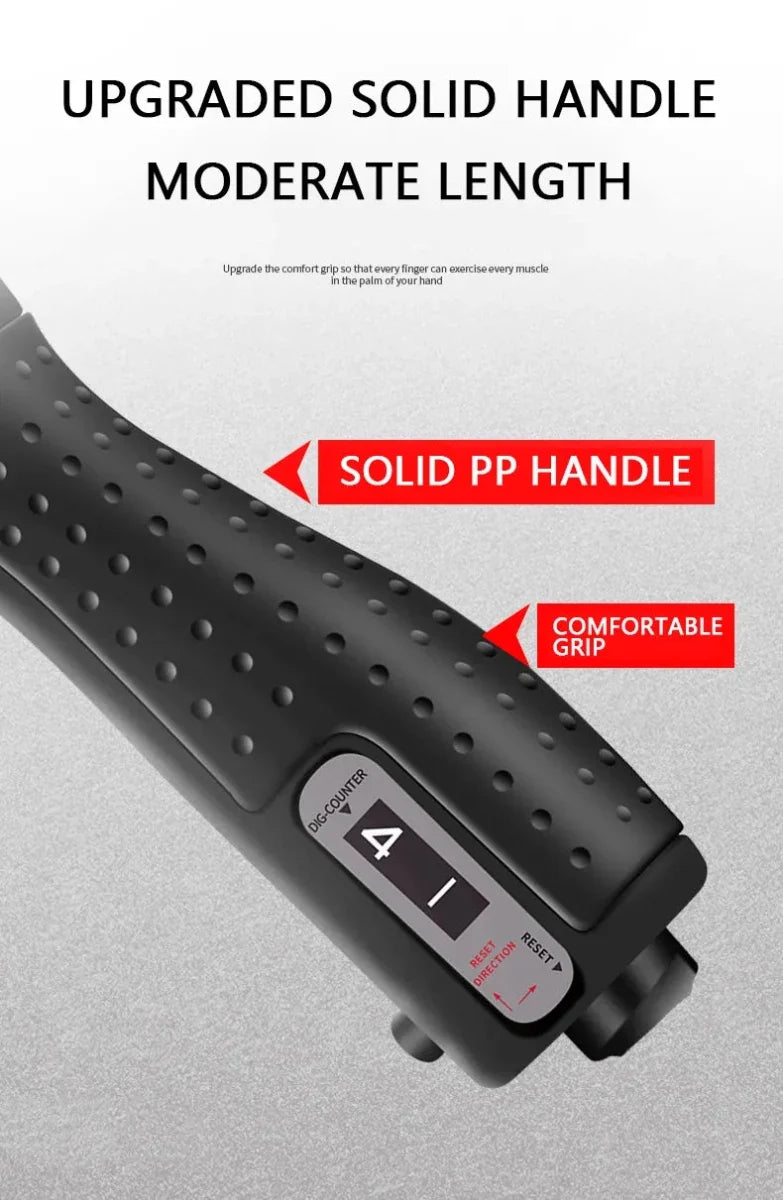 Adjustable Hand Grip Strengthener with Digital Counter – 10–60kg Hand Gripper for Forearm, Wrist & Finger Exercise