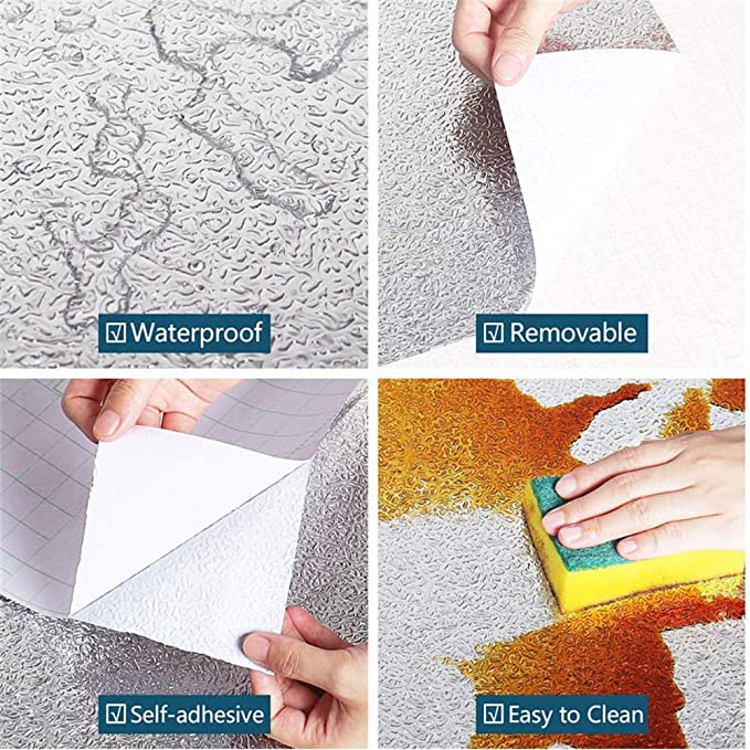 Aluminum Foil Roll 60x200cm – Self Adhesive, Oil & Waterproof Sticker