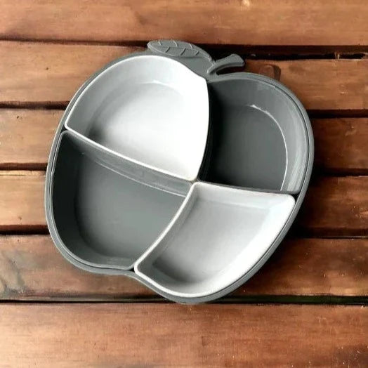 Apple Shaped Iftar Tray, 4 Compartment Food Plate, Sasuke Food Divided Serving Plate