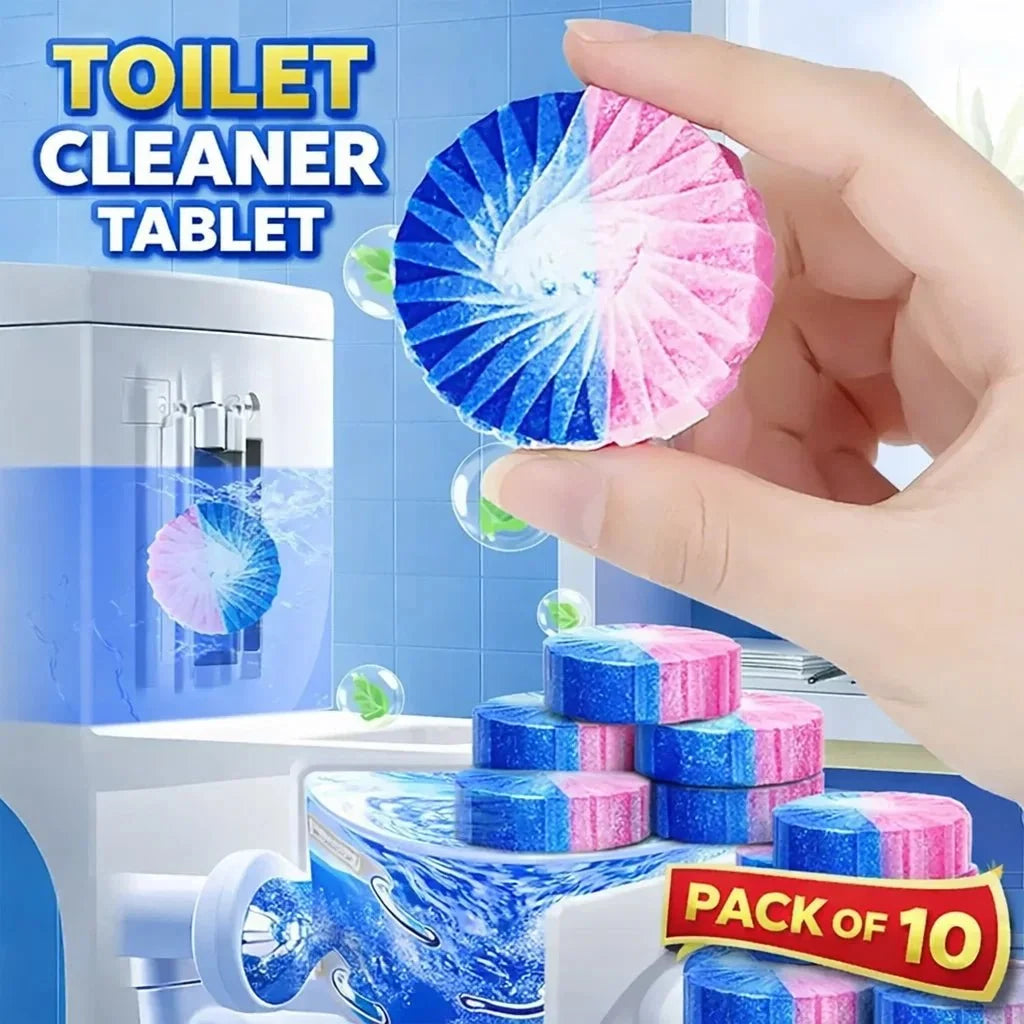 Automatic Toilet Cleaner Tablets Long Lasting Fresh Fragrance (10 Pack)