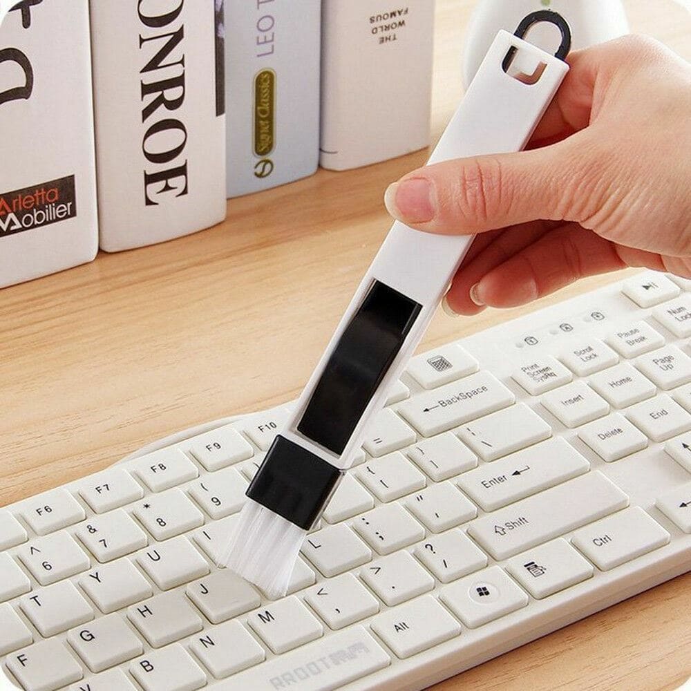 Track Cleaning Brush, 2 In 1 Groove Clean Brush,  Dust Cleaning Brush With Mini Dustpan, Multipurpose keyboard Cleaning Brush, Computer Window Cleaning Brush, Nook Cranny Dust Shovel Window Cleaner, Slot Screen Keyboard Drawer Cleaning Brush