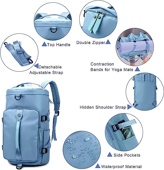 Solo Travel Bag, Multifunctional Travel Bag Pack, Duffle Bag With Shoe Compartment And Wet Pocket, Large Capacity Outdoor Leisure Sports Bag, Travel Backpack For Men And Women, Tote Carry Luggage Bag