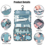 Travel Hook Cosmetic Bag, Hanging Dry Wet Separation Bag, Waterproof Cosmetic Bag, Portable Toiletry Storage Bag, Multifunction Travel Hanging Pouch, Beautician Folding Makeup Bag, Monument Hanging Toiletry Bag, Folding Makeup Bags
