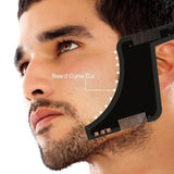 Beard Shaping Template, Men's Beard Styling Comb, Beard Trim Comb Shaper Template For Shaving Beard Straightener, Beard Shaping and Styling Template Comb, Hair Beard Trimmer Stencil, Men Beard Salon Brush Tools Barber Accessories