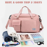 Personal Sports Duffle Bag, Large Capacity Travel Luggage Bag, Multifunctional Trip Splash Proof Luggage Bag, Men Women Fashion Shoulder Bag, Multi Pockets Waterproof Shoe Cabinet Bag