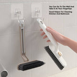 Rotating V Shaped Cleaning Brush, 2 In 1 Cleaning Brush Clip Tool, Bathroom Kitchen Shower Floor Cleaner Brush, Dead Angled Gap Cleaning Brush, Multifunctional Bathroom Tile Brush, Floor Gab Cleaning Brush