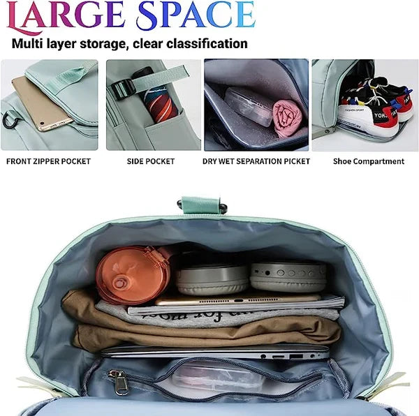 Solo Travel Bag 3-in-1 Travel Backpack with Shoe Compartment | Large Capacity Waterproof Gym & Weekend Bag