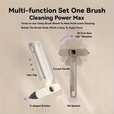 Rotating V Shaped Cleaning Brush, 2 In 1 Cleaning Brush Clip Tool, Bathroom Kitchen Shower Floor Cleaner Brush, Dead Angled Gap Cleaning Brush, Multifunctional Bathroom Tile Brush, Floor Gab Cleaning Brush