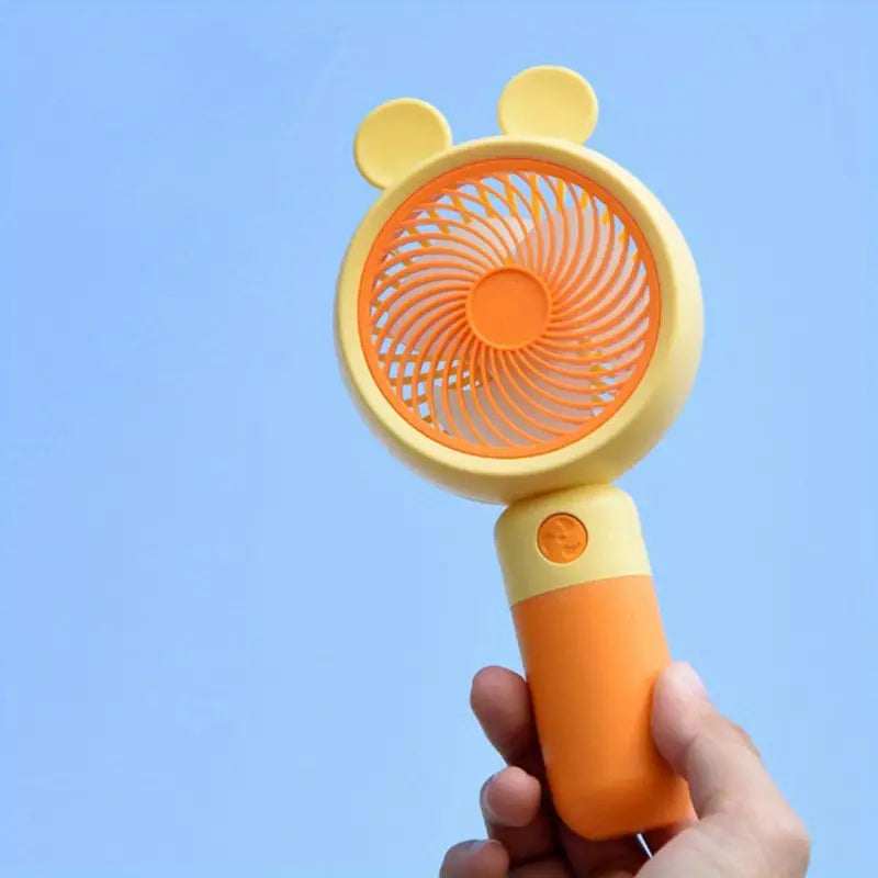 Cute Bear Ear Fan, Rechargeable Mini Small Fan, Portable Pocket Desktop Fan, Electric Handheld Fan, Small Desk Personal Fan, Mini Pocket Cooling Fan