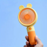 Cute Bear Ear Fan, Rechargeable Mini Small Fan, Portable Pocket Desktop Fan, Electric Handheld Fan, Small Desk Personal Fan, Mini Pocket Cooling Fan