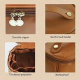 Premium Cosmetic Case, Cute PU Makeup Bag For Women, Waterproof Travel Make Up Pouch, Large Capacity Portable Cosmetic Case, Multifunctional Toiletry Bag, Makeup Storage Bags with Handle and Divider, Cosmetic Makeup Bag for Women Girls