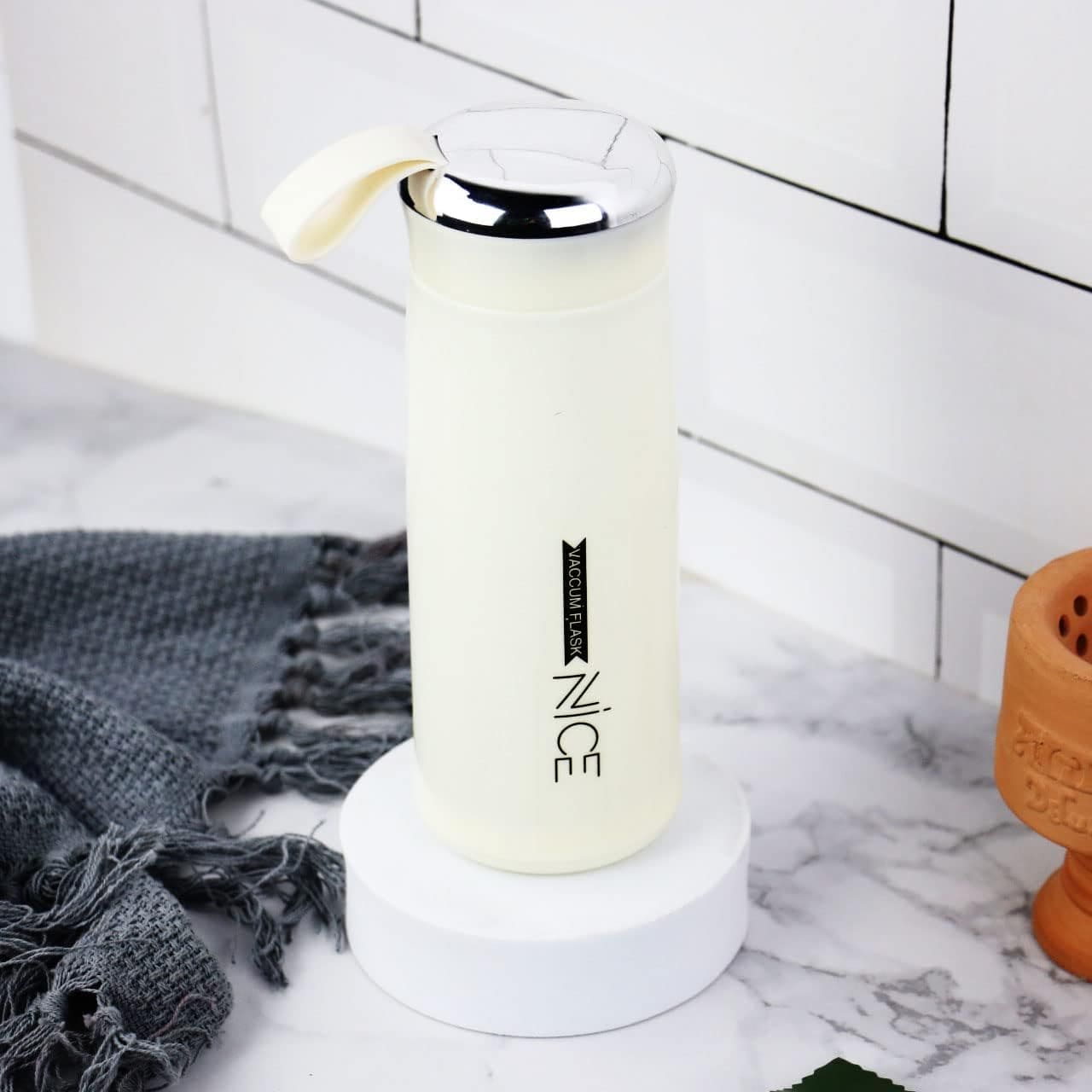 Nice Water Bottle, 400ML Glass Water Bottle, Gym Sports Cycling Water Cup, Double Layer Glass Cup, Portable Kids Beverage Bottle, Portable Travel Insulated Mug, Anti-fall Glass Bottle, Sleeve Cover Water Bottle