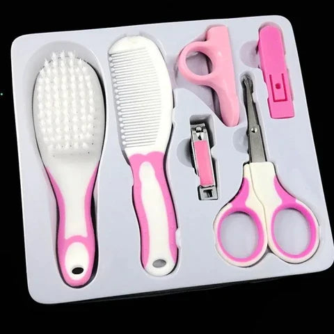 Set Of 6 Baby Grooming Kit, Portable Baby Care Kit, Nursery Kid Grooming Set, Manicure and Pedicure Accessories for New Born Babies Toddler