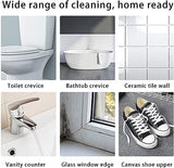 4 In 1 Crevice Cleaning Brush, Deep Cleaning Scraper, Multifunctional Household Cleaning Tools, Tile Grout Cleaner Brush with Squeegee, Multifunctional scrubbing Floor Brush for Cleaning Corner Window Sink Kitchen, V Shaped Cleaning Brush