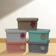 Flower Storage Basket, Multipurpose Home Kit Basket, Multifunctional Plastic Storage Basket, Vanity Storage Organizer With Lid