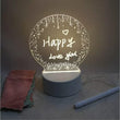 Bulb Shape Led Writing Board, 3D LED Note Night Lamp, Acrylic Dry Erase Board with Stand, 3d Creative Visualization Lamp Led, Drawing Bedroom Lamp, Luminous Message Board Night Lamp
