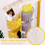 3 Pocket Hanging Storage Bag, Wall Pocket Hanging Holder, Multipurpose Sundry Storage Pocket, Linen Bathroom Toiletry Home Decor Hanging Bag, Creative Cotton And Linen Waterproof Storage Hanging Bag, Wardrobe Door Hanging Storage Bag