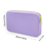 Silicone Travel Cosmetics Pouch, Square Silicone Storage Bag, Multifunctional Zipper Storage Bag, Portable Digital Waterproof Organizer