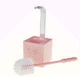 Nordic Bathroom Toilet Brush With Holder, 2 In 1 Powerful Dirt Toilet Bowl Brush, WC Toiler Cleaning Brush, Mumuso Toilet Pot Cleaner Brush, Home Bathroom WC Accessories Cleaning Supplies