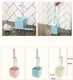 Nordic Bathroom Toilet Brush With Holder, 2 In 1 Powerful Dirt Toilet Bowl Brush, WC Toiler Cleaning Brush, Mumuso Toilet Pot Cleaner Brush, Home Bathroom WC Accessories Cleaning Supplies