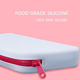 Silicone Travel Cosmetics Pouch, Square Silicone Storage Bag, Multifunctional Zipper Storage Bag, Portable Digital Waterproof Organizer