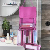 4 In 1 Foldable Mesh Bag, Separable Toiletry Storage Bag Organizer, Multifunctional Women Cosmetic Bag, Travel Organizer Foldable Hanging Nylon Wash Storage Bag, Portable Makeup Bag Toiletry Pouch, Portable Detachable Wash Pouch