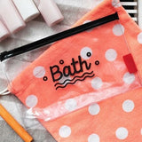Bath PVC Travel Cosmetic Pouch, Women Transparent Cosmetic Bag, Clear Swimming Bag, Bathroom Wash Bag, Outdoor Camping Makeup Storage Bag, Multifunctional Toiletry Wash Pouch