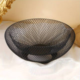 Dual Mesh Fruit Basket, Metal Countertop Fruit Holder, Nordic Round Storage Table Basket, Decorative Bowl for Fruit, Vegetables, Appetizer Holder, Double Layer Creative Snack Bowl
