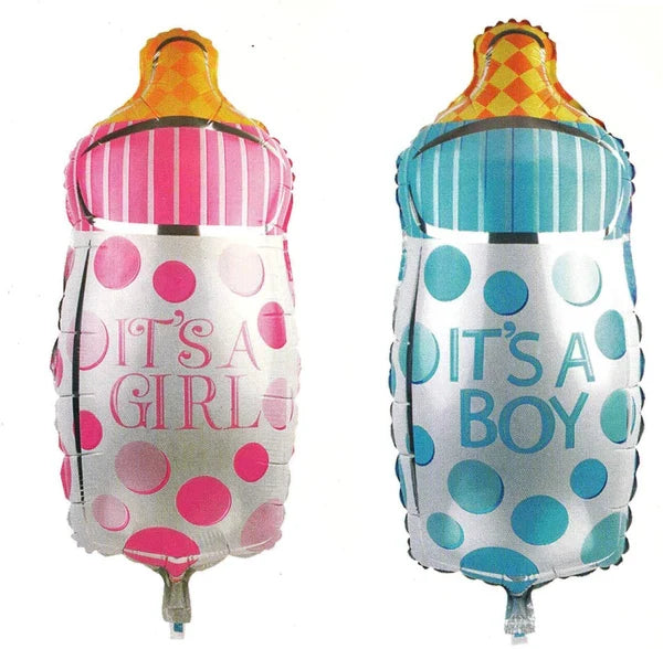 Baby Shower Feeder Theme Foil Balloons, Its a Boy / Girl Feeder Shaped Foil Balloon For Baby Shower, Welcome Baby and Gender Reveal Party Decoration