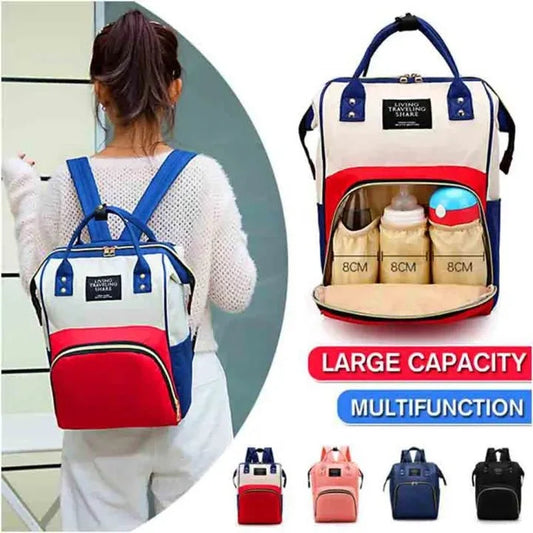 Baby Care Mummy Bag – Large Capacity Travel Diaper Backpack with Insulated Bottle Pockets