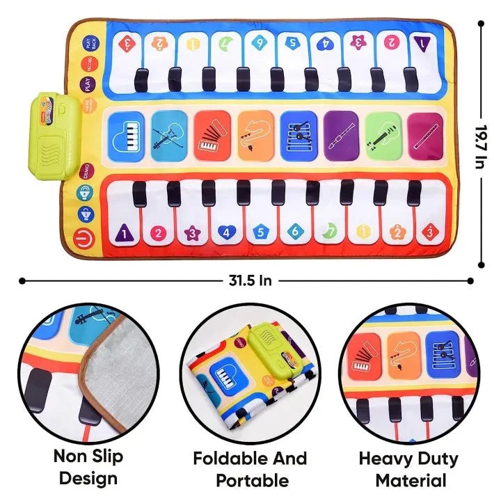 Baby Musical Piano Play Mat  – Touch & Step Music Mat for Kids MEDIUM