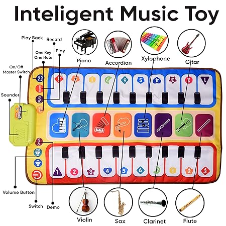 Baby Musical Piano Play Mat  – Touch & Step Music Mat for Kids MEDIUM