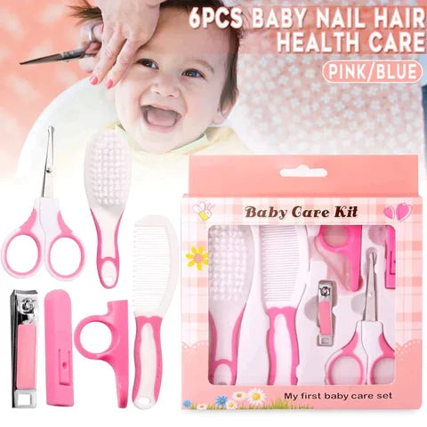 Set Of 6 Baby Grooming Kit, Portable Baby Care Kit, Nursery Kid Grooming Set, Manicure and Pedicure Accessories for New Born Babies Toddler