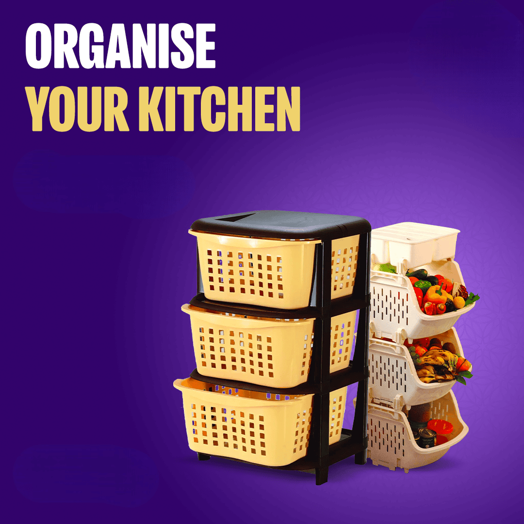 3 Layer Fantasy Basket, Multipurpose Plastic Modular Drawer Storage Box, Chest Drawers Organizer Storage Box