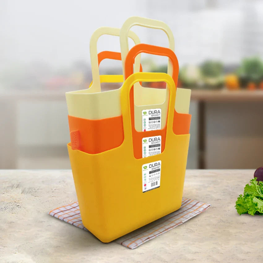 Multipurpose Dura Basket, Reusable Grocery Shopping Bags, High Capacity Food Shopping Bag With Handles