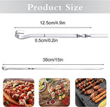 Set Of 5 Reusable BBQ Skewers, Roasting Needle Roasting Tool Brochettes Tong, Kabab Skewers Stick For Outdoor, Picnic Skewers