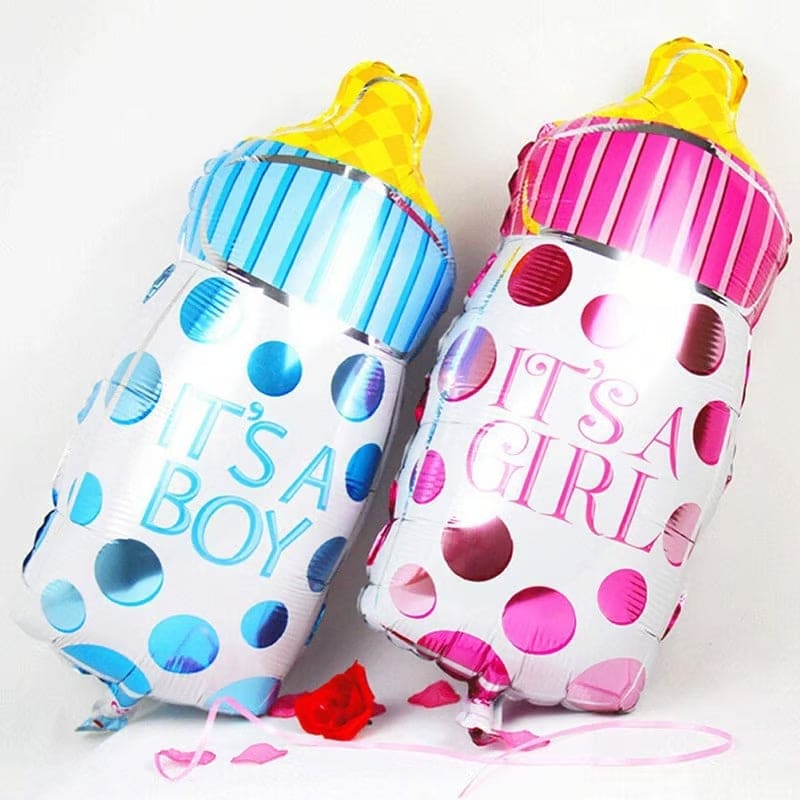 Baby Shower Feeder Theme Foil Balloons, Its a Boy / Girl Feeder Shaped Foil Balloon For Baby Shower, Welcome Baby and Gender Reveal Party Decoration