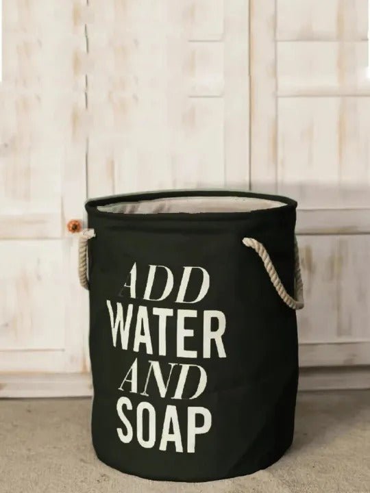 Big Laundry Basket with Waterproof Interior – Add Water & Soap for Easy Washing