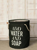 Big Laundry Basket with Waterproof Interior – Add Water & Soap for Easy Washing