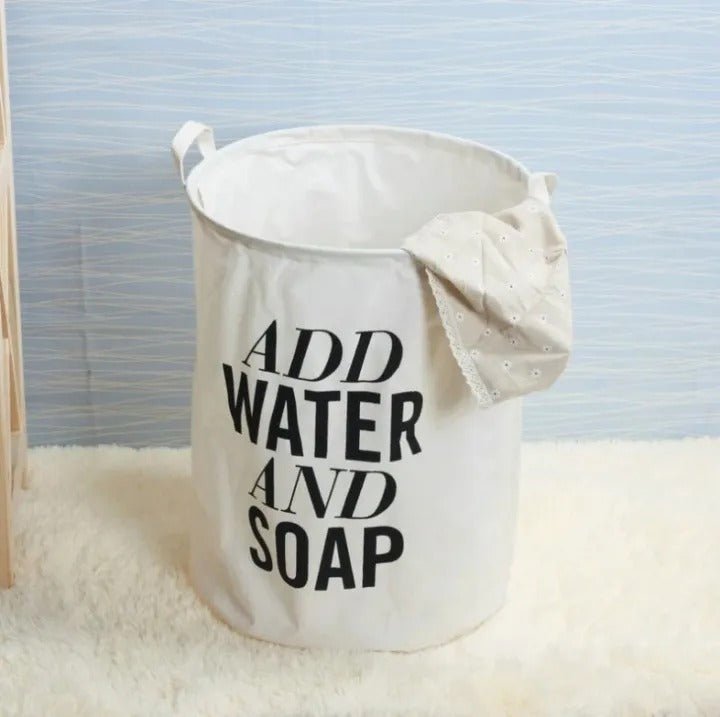 Big Laundry Basket with Waterproof Interior – Add Water & Soap for Easy Washing