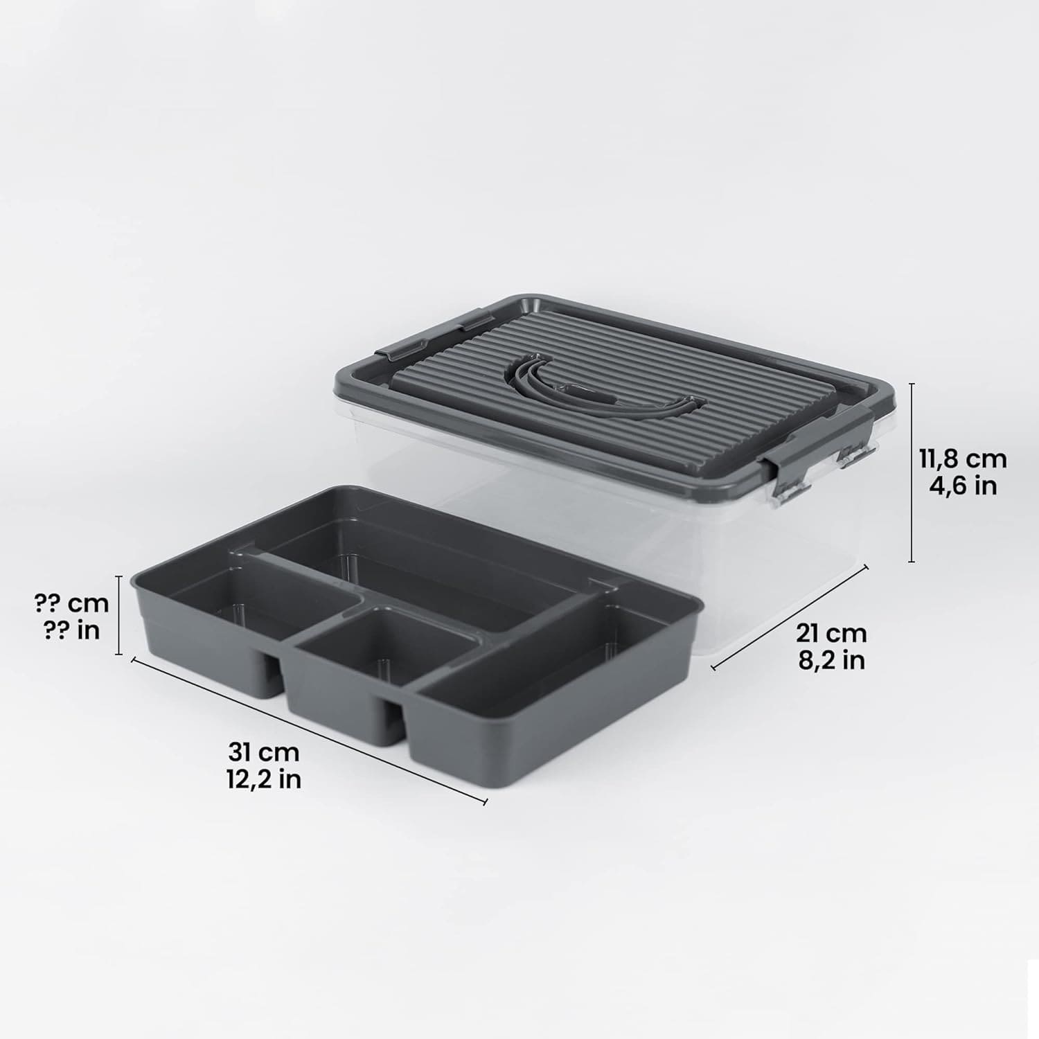 Multifunctional Stackable Storage Box, Countertop Storage Box With Handle, Household Plastic Storage Container, Pantry Organizer Basket