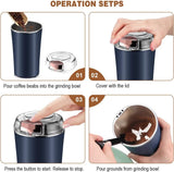 Friendly Kitchen Grinder, Electric Semi Automatic Grinder, 200W Powerful Spice Crusher, Portable Multifunctional Grinder, Stainless Steel Nut Electric Coffee Grinder, Household Powder Grinding Machine
