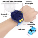 Mini Remote Control Watch Car, Silicon Strap Wrist Car Watch, Cute Wrist Racing Car Watch, Alloy RC Watch Car, Rechargeable RC Watch Car, Hand Controlled RC Car, Car Racing Toy For Kids