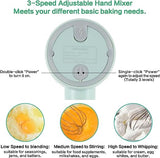 Mini Food Mixer, 3 In 1 Cordless Garlic Chopper, Electric Hand Mixer, Portable Manual Mixer, 3 Speed Adjustable Electric Egg Beater, Wireless Multifunction Hand Blender, USB Rechargeable Mini Food Chopper, Kitchen Blender For Baking Cooking