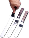 Stainless Steel Cake Icing Spatula, Professional Stainless Steel Cake Icing Spatula, Butter Cream Icing Frosting Knife, Steel Palette Knife Scraper With Wooden Handle, Offset Frosting Angled Icing Spatula, Kitchen Cake Decoration Tools