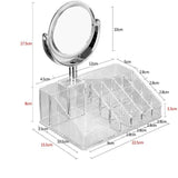 Makeup Dresser With Mirror, Acrylic Cosmetic Storage Box, Simple Dresser Storage Shelf, Acrylic Lipstick Cosmetic Organizer With Mirror